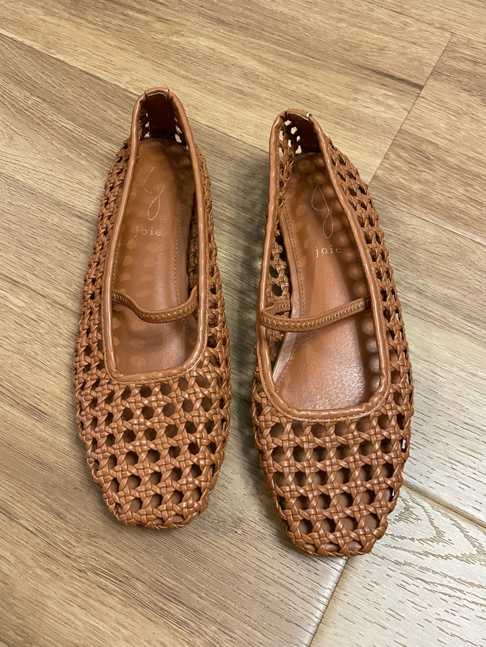Joie Weavy Woven Mary Jane Ballet Flat Brown Size 9.5